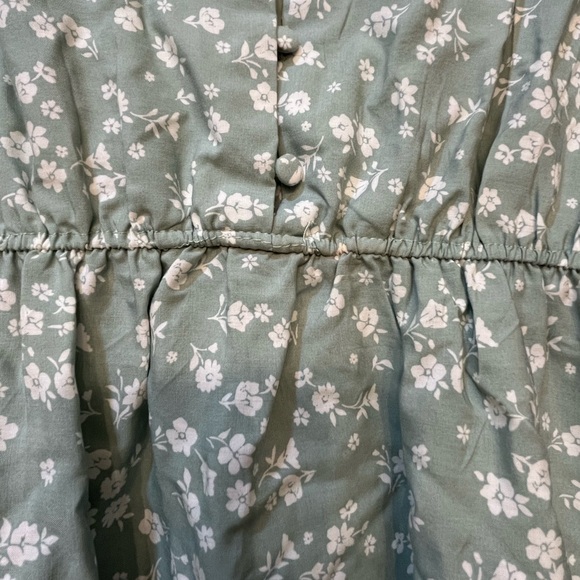 Passport Mint Green Floral Button-Front Mini Dress - Picture 4 of 6